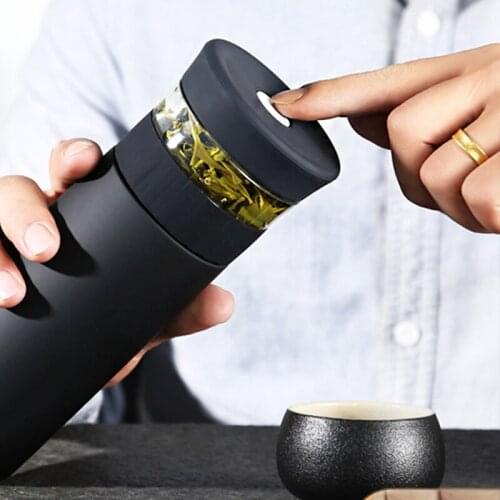 Tea separation Car cup Tea 304 stainless steel Thermos cup Portable cup heat insulation 350mL