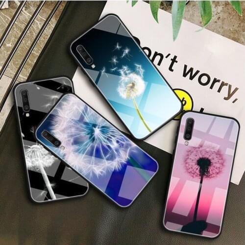 Dandelion flower Tempered Glass Case For Samsung Galaxy A 10S 10E 20S 20E 30S 40 50S 60 70 80 90 6 7 8 Shell