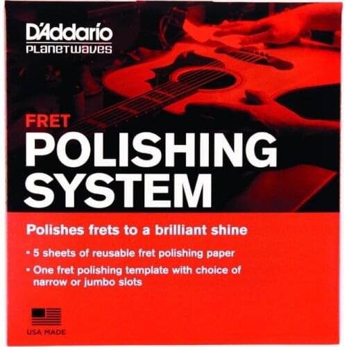 D'Addario Planet Waves PW-FRP Fret Polish System, 5/sheets Reusable Polish Paper