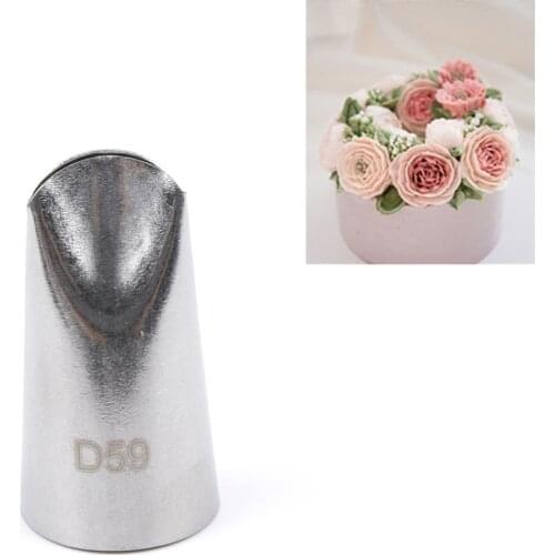 # D59 New Fashion Stainless Steel Rose Flower Icing Piping Nozzles DIY Cake Cream Decorating Pastry Tip Tools