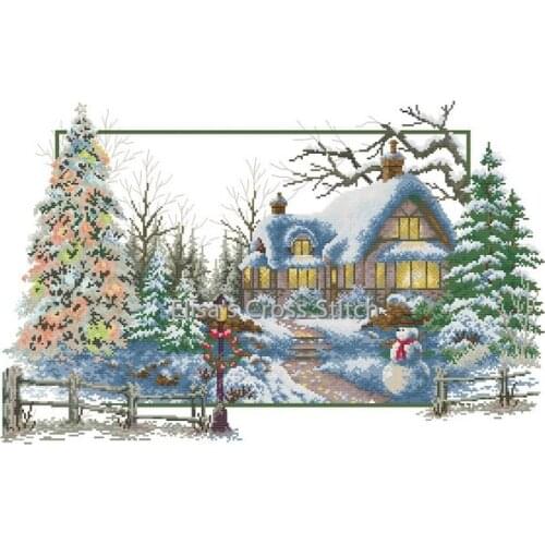 SJ024D Stich Cross Stitch Kits Craft Packages Cotton Seasons Painting Counted China DIY Needlework Embroidery Cross-Stitching