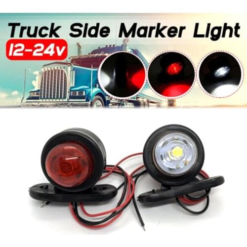 10-30V Car Truck LED Side Marker Light Double Lamp White Red For Trailer Lorry Caravan Double-sided truck retrofit side lights