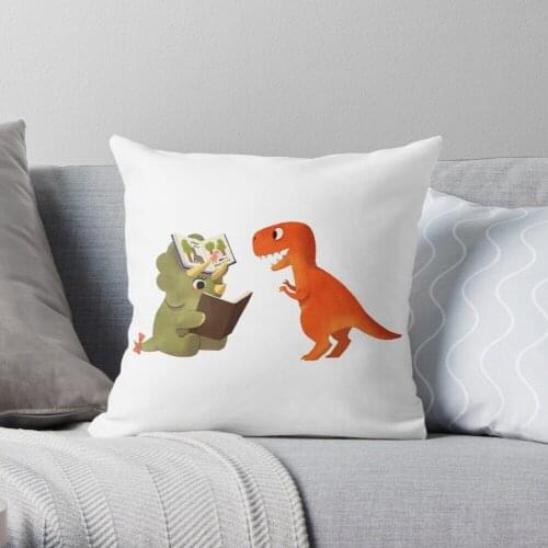 BOOK DINOSAURS 04 Throw Pillow Cushion Cover Polyester throw pillows case on sofa home living room car seat decor 45x45cm