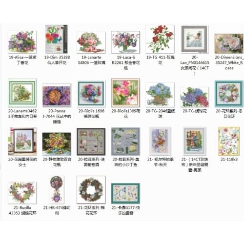 Top selling 14.99usd Flowers new Counted Cross Stitch 11CT 14CT 18CT DIY Chinese Cross Stitch Kits Embroidery Needlework Sets