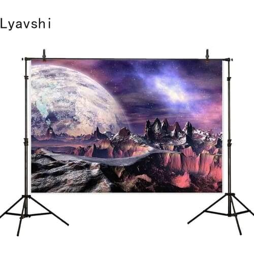Lyavshi background for photo studio planet fantasy bokeh Science fiction photography Space backdrop Photography background
