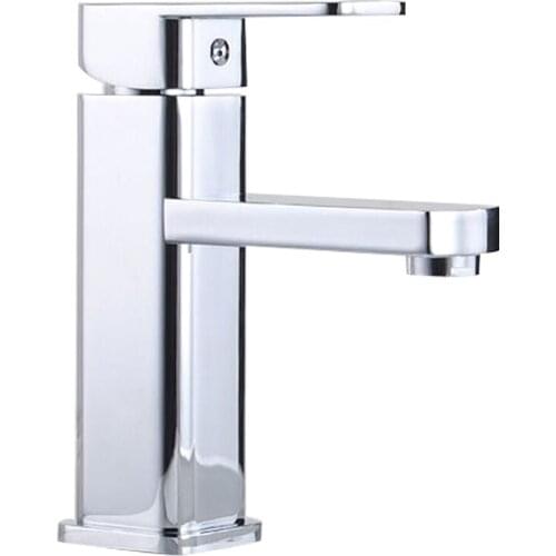 Copper Tap Faucet Hot And Cold Tap Single Hole Faucet Washbasin Faucet Sitting Faucet Home Waterfall Bathroom Faucet