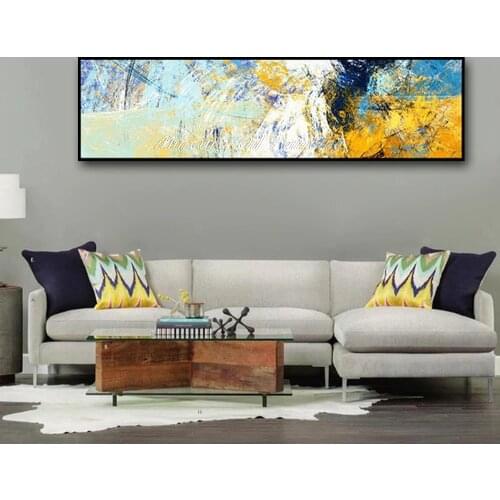 Mintura Hand Painted Canvas Oil Painting Color Code Picture Abstract Wall Art Home Decor Wall Paintings For Living Room No Frame