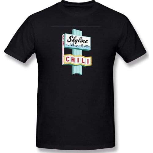 Man Cincinnati Skyline Chili Ludlow Ave Sign Skyline Cat , City, Skyline New Year, Art fitness Vintage Tshirt