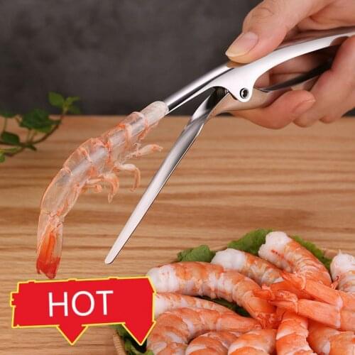 Prawn Peeler Stainless Steel Shrimp Prawn Peel Lobster Shell Peel Device Creative Cooking Seafood Tools Kitchen Gadgets
