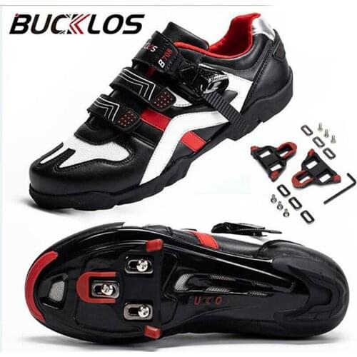 BUCKLOS MTB Shoes Men Sports pedal Cleat Road bike shoes Women Racing Sneaker For spd look Mountain Bicycle Accesories