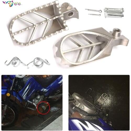 Wzjoo Stainless Steel Motorcycle Footpegs Foot Pegs Rest For Pit Dirt Bike Pitster Pro XR50 CRF50 CRF70 SSR Thumpstar Motocross