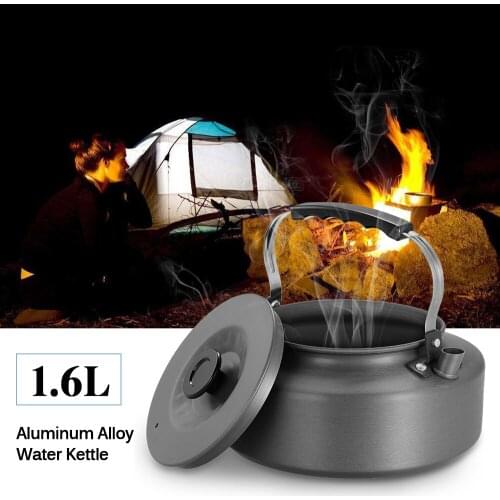 1.6L Portable Water Kettle Water Pot Teapot Coffee Pot Indoor Aluminum Alloy Tea Kettle Outdoor Camping Hiking Picnic Pot