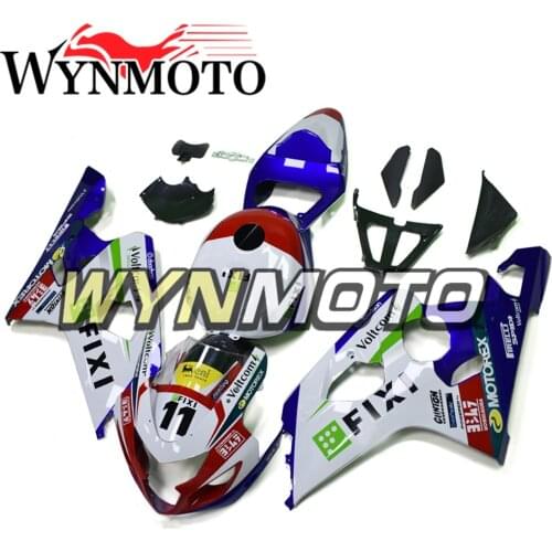 Complete Fairings For Suzuki GSXR600 750 04-05 2004 2005 K4 Injection ABS Plastics Full Bodywork White Red Blue Cowlings