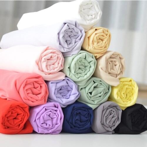 Half meter solid color pear chiffon fabric for summer dress garments lining interfacing material T1150