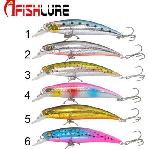 HL03 Manufacturer Small Sinking Hard Minnow 70mm 8.9g Plastic Minnow Fishing Lures with Clip for Bass Fishing
