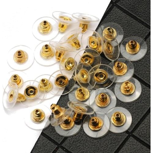 100pcs/lot Rubber Earring Backs Stopper Earnuts Stud Earring Back Supplies For Jewelry Making DIY Jewelry Findings Accessories
