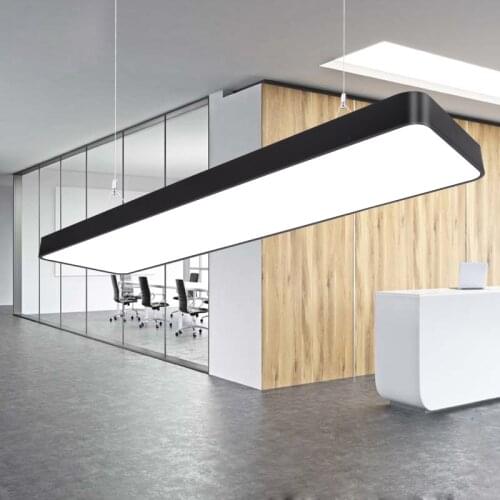 LED office chandelier long strip light school classroom restaurant rectangular ceiling light simple modern lighting fixture