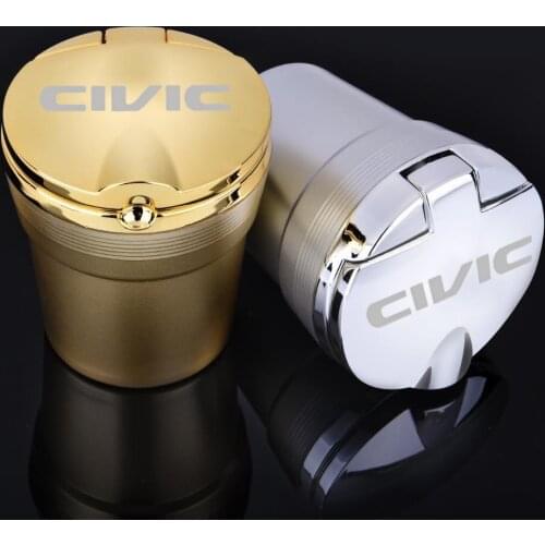 Universal Car ashtray with LED light cigarette Office Ashtray smoke Cigarette Ashtray for Hodna civic 10th Car interior Supplies
