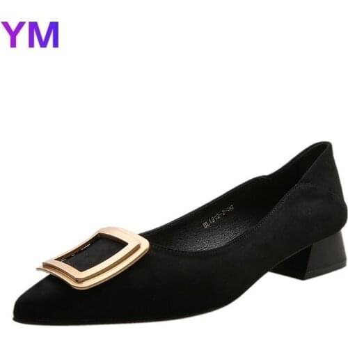 New Slip-On Womens Flock Shoes Pointed Toe Shoes Wedding Shoes Women Platform Heels Square Heel Zandalias De Mujer De Moda 2020