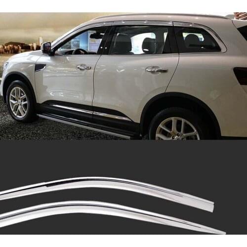 1 Set Brand New Chrome Side Vent Sun Shade Window Visors Rain Guard Deflectors For Renault Koleos 2017