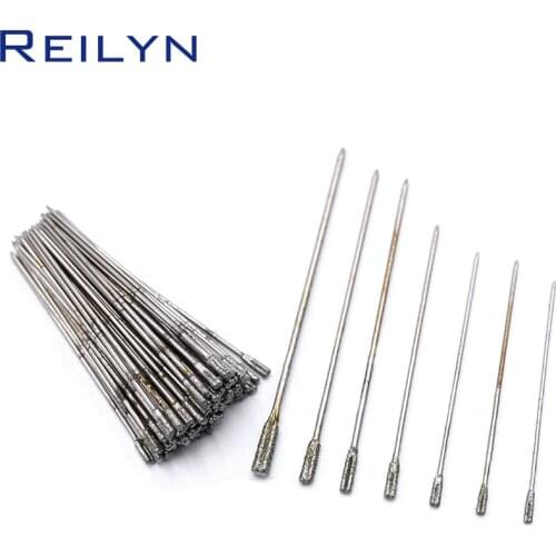 100pcs Diamond Drilling Bits Diamond Grinding burr stone pearl drilling tips Hole Drilling tips