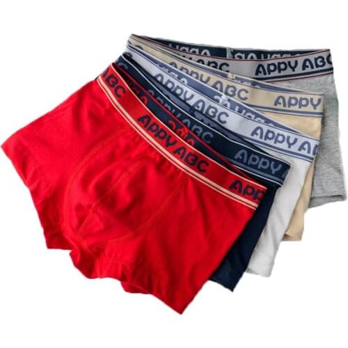 5pcs/lot Solid Color Boy Panties Cotton Children Breathable Underwears Boxer Panties For Boys Kids Shorts Pants 2020 New BU016
