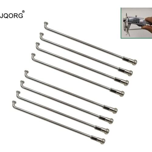6 Pieces A Lot Material 304 Stainless Steel J-bend Round Body Motorcycle Spokes Lighting Sliver Color Polishing Surface Bike Kit