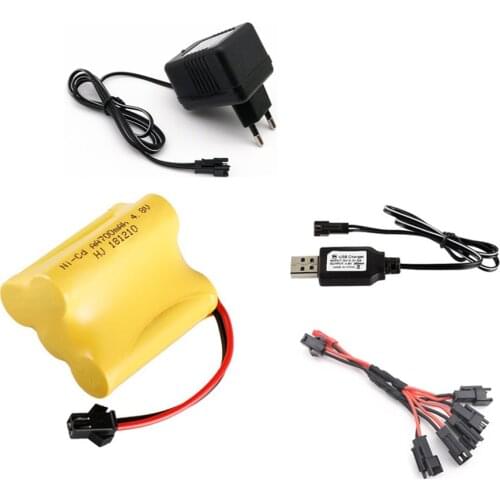 4.8v Nicd Battery +4.8v charger For Rc toys Cars Boats Tanks Robots Guns 4* AA 700mah 4.8v Rechargeable Battery Pack 1 to 3pcs