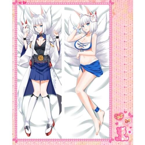 Anime Cartoon Azur Lane Bolster Hugging Peach Skin 2 Way Pillow Case Pillow Cover Pillowcase Gift 17078