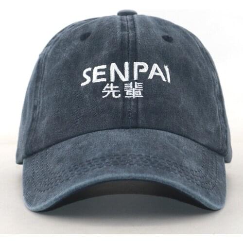 Japnese style SENPAI baseball cap embroidery 100% cotton washed fashion dad hat men women hip hop snapback hats new