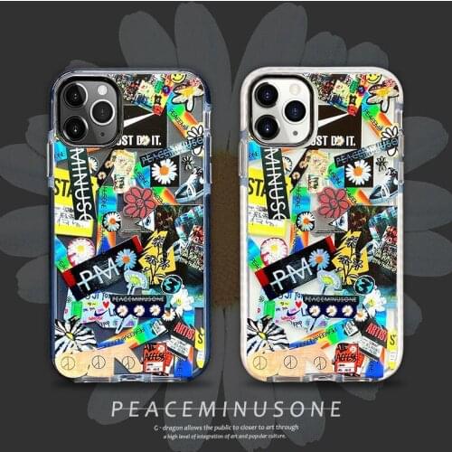 Street Style Artistic Graffiti Case for iPhone 12 Pro Max Back Phone Cover for 12 11 Pro Max X XS XR 8 7 Plus SE 2020