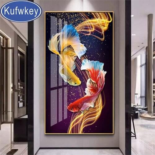 Colored Koi Diamond Painting Full Diamond Rmbroidery Sale Home Decor Picture Diamond Mosaic Animal,Santa Claus Big Christmas