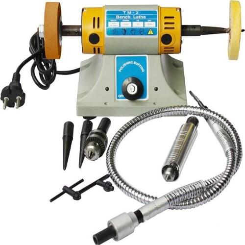 TM-2 Jewelry Rock Polishing Grinding Buffer Machine Electric Bench Lathe Polisher 350W 0-10000RPM Y