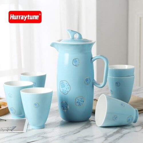 Porcelain cold kettle set european-style large capacity household cold kettle teapot tea set water cup set