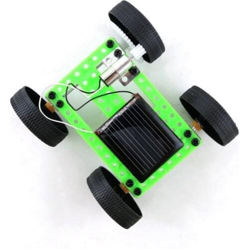 1 Set DIY Assembled Solar Powered Toy Car Kit Set Mini Science Hobby Funny Solar Energy Car Toys for Children Educational Toys
