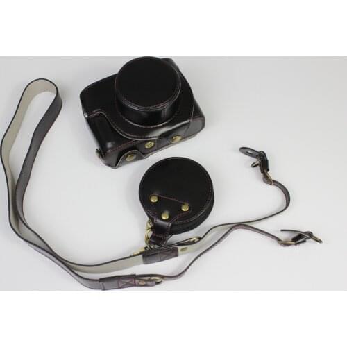 Pu Leather Camera Case Bag Cover With Strap For Fujifilm X-E4 FUJI XE4 27mm fm2.8mm Lens