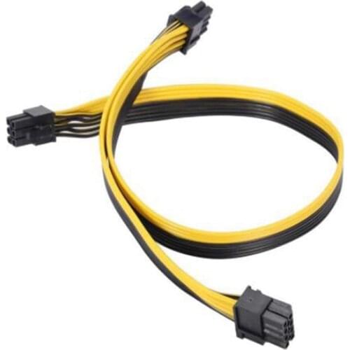 LBER 6Pin Male to Dual 8 Pin (6+2) PCIe GPU Power Cable for Cooler Master and for Thermaltake PSU 23.5Inch+7.8Inch(60cm+20cm)