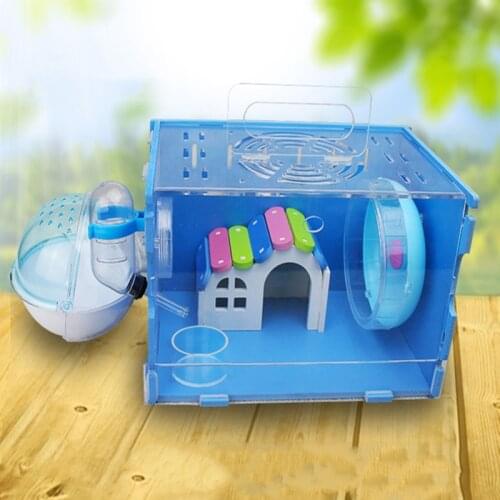 Hamster cage Acrylic transparent double-decker villa Hamster supplies Golden Bear super villa luxury cage