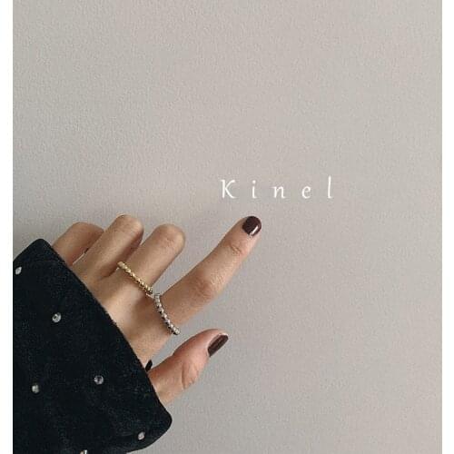 Kinel S925 Sterling Silver Ball Rings For Women Vintage Jewelry Simple Beach Holiday Open Midi Ring Best Gift 2019 New