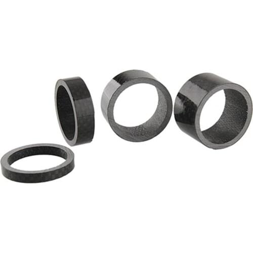 LeverS1 4Pcs 5/10/15/20mm Bike Spacers Long Lasting Good Strength Carbon Fiber Carbon Fiber Road Bicycle Stem Headset Spacers K