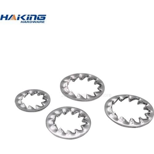 M2 M2.5 M3 M4 M5 M6 M8 M10 M12 M14 M16 GB861.2 DIN6798J A2-70 304 Stainless Steel Internal Toothed Serrated Lock Washer Gasket
