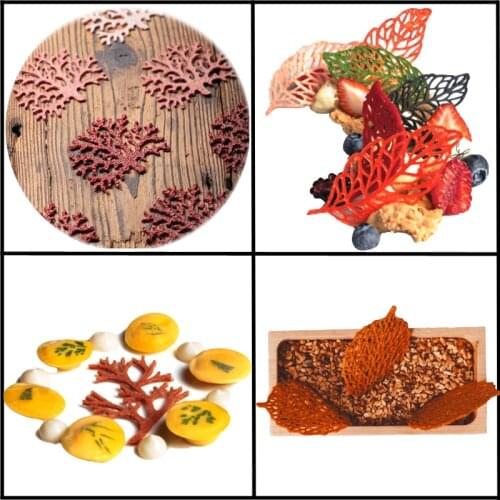 Meibum 5 Types Leaf Silicone Lace Mat Gumpaste Chocolate Molds Fondant Cake Decorating Tools Sugarcraft Bakeware Baking Tool