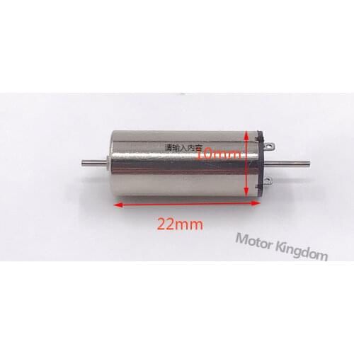 1022 10mm*22mm Mini Coreless Motor Dual Shaft Axis DC 6V 9V 12V High Speed Electric Motor For RC Rail Train Engine