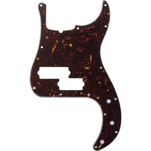 Musiclily Pro 5-String 13-Hole Contemporary P Bass Pickguard for Fender American Precision Bass, 4Ply Tortoise Shell
