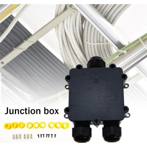 Junction Box Set Waterproof UV Sunproof Outdoor Multiple Ways Plastic Electrical Junction Box Case Cable Wire Connector Protect