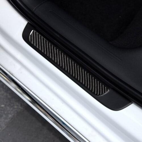 4pcs Pedal threshold Decorative Cover Trim Sticker for Audi Q5 A4 A5 B8 2009-2016 Stylish Car Accessories Interior Decoration