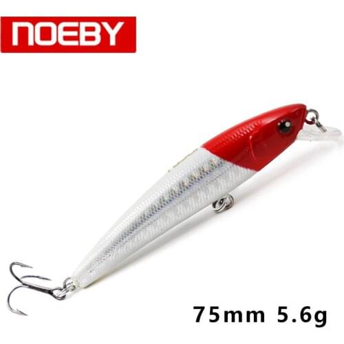NOEBY Minnow Fishing Plastic Lure Wobbler Floating Hard Baits Swimbaits Artificial Lure 75mm 5.6g Fishing Gear NBL9120