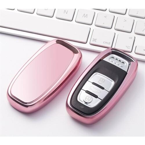 New Soft Tpu Car Key Case Cover For Audi Q2 Q3 Q5 Q7 Q8 A6 C7 C8 4F C5 C6 A3 8P 8V 8L A4 B6 B7 B9 B8 A1 A7 A5 A8 TT S5 Key Ring