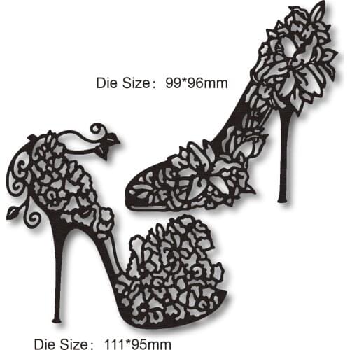 New Ladies High Heels Metal Cutting Die Decoration Background Scrapbook Greeting Card Crafts Blade Punching Template