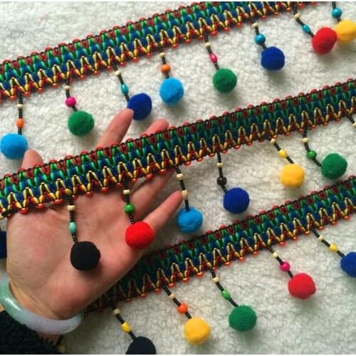 Clothing, bags, fabrics, curtains, pillows, skirts, decorative ribbons, hair balls, tassels, ethnic balls, hem lace accessories